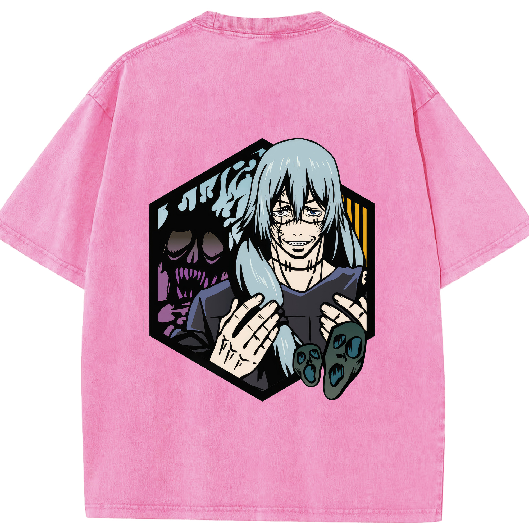 （画像用） 呪術廻戦 Jujutsu Kaisen 綿100% ヴィンテージ風 半袖Tシャツ（背面プリント）